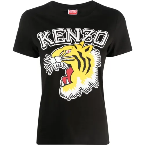 Tiger Varsity T-shirt Schwarz Multicolor,Stylisches T-Shirt - Kenzo - Modalova