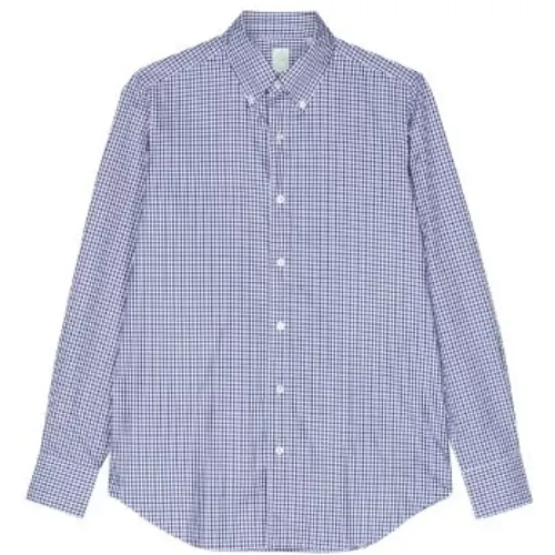 Tokyo Shirt Navy Checkered , male, Sizes: 2XL, XL, S, L, M - Finamore - Modalova