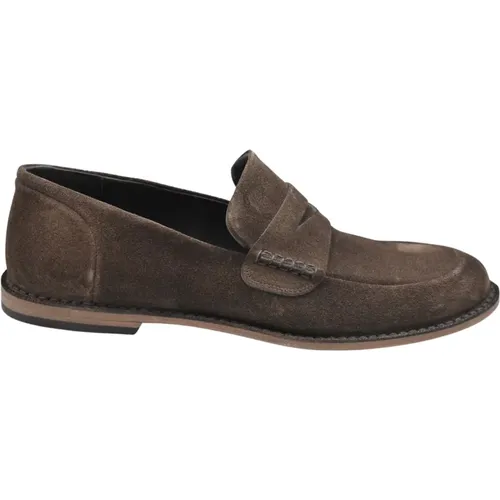 Laced Ebony Shoes for Men , male, Sizes: 8 UK, 7 UK, 9 UK - Pantanetti - Modalova