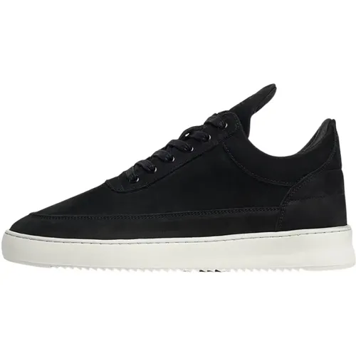 Niedrige Top Ripple Nubuk Schwarz , Herren, Größe: 41 EU - Filling Pieces - Modalova