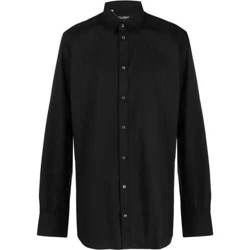 Schwarze Hemden für Männer , Herren, Größe: 3XL - Dolce & Gabbana - Modalova