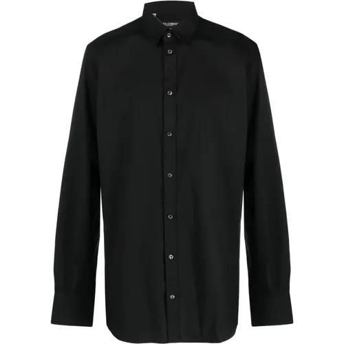Schwarze Hemden für Männer , Herren, Größe: XL - Dolce & Gabbana - Modalova