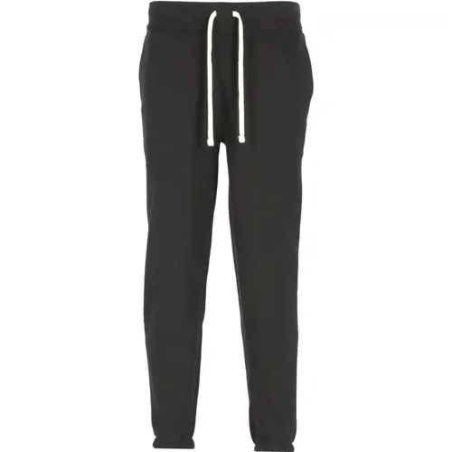 Schwarze Baumwollmischung Trackpants mit Pony Logo - Ralph Lauren - Modalova