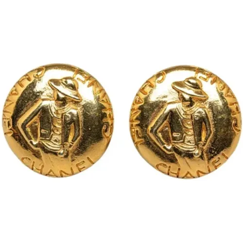 Pre-owned Metal earrings , female, Sizes: ONE SIZE - Chanel Vintage - Modalova