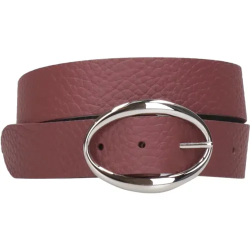 Grained Leather Reversible Belt with Oval Buckle , Damen, Größe: 90 CM - Orciani - Modalova