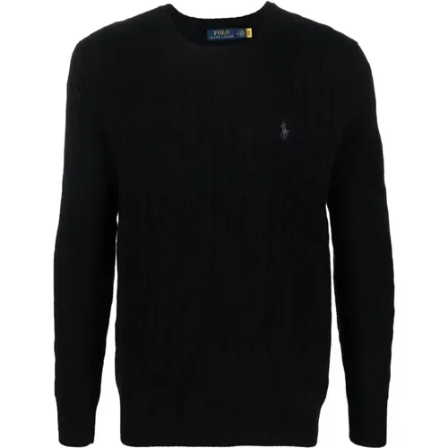 Cashmere Braided Crewneck Sweater , male, Sizes: M, XL, L, S - Ralph Lauren - Modalova