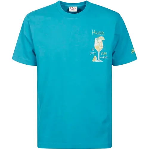Cocktail Print Cotton T-Shirt , male, Sizes: S, XL, M, L - MC2 Saint Barth - Modalova