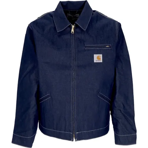 Blaue Rigid Detroit Jacke für Männer , Herren, Größe: XL - Carhartt WIP - Modalova