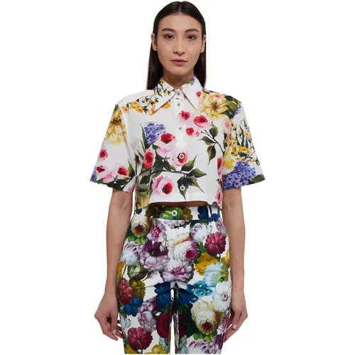 MultiColour Floral Print Shirt , female, Sizes: XS, 2XS, M, L, S - Dolce & Gabbana - Modalova