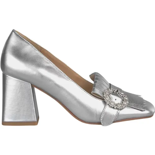 Jeweled Heeled Loafers , female, Sizes: 8 UK, 5 UK - Alma en Pena - Modalova