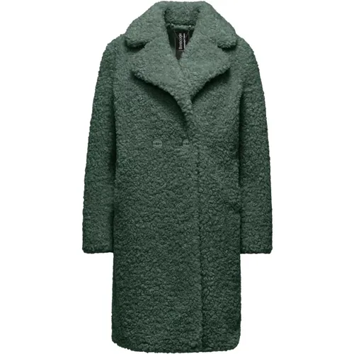 Sherpa Fleece Coat with Lapels , female, Sizes: XL, L, XS, 2XL - BomBoogie - Modalova