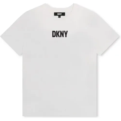 Stilvolles Weißes Tee Shirt für Jungen - DKNY - Modalova