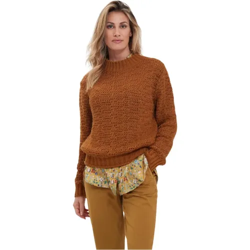 Crew Neck Sweater , female, Sizes: M, XS - Alpha Studio - Modalova