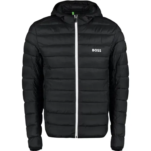 Daunenjacke mit Gummilogo-Patch , Herren, Größe: M - Hugo Boss - Modalova