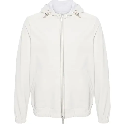 Ribbon-trim hooded jacket , male, Sizes: 4XL, XL - Eleventy - Modalova