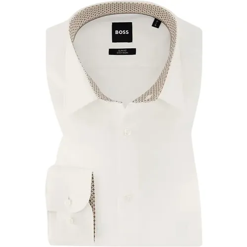 Weiße Slim Fit Baumwollhemd,Klassisches Weißes Baumwollhemd - Hugo Boss - Modalova