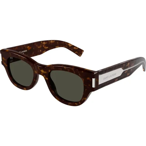 Havana Grey Sunglasses SL 573 , female, Sizes: 49 MM - Saint Laurent - Modalova