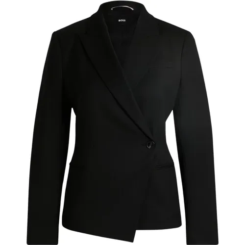 Asymmetric Double-Breasted Women's Jacket , female, Sizes: L, 2XL, XL, 3XL - Hugo Boss - Modalova