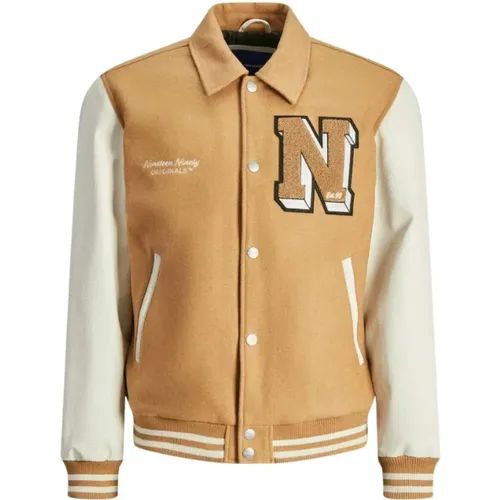 Varsity Bomberjacke aus Wollmischung - jack & jones - Modalova