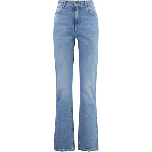 Straight-Leg-Jeans mit Kontrastnähten , Damen, Größe: W27 - pinko - Modalova