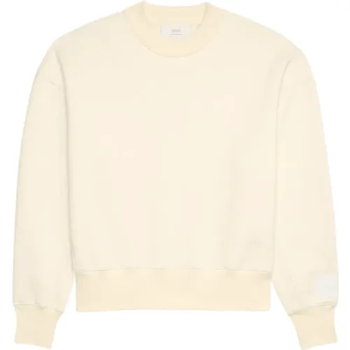 Bio-Baumwoll-Ivory-Sweatshirt , Herren, Größe: L - Ami Paris - Modalova
