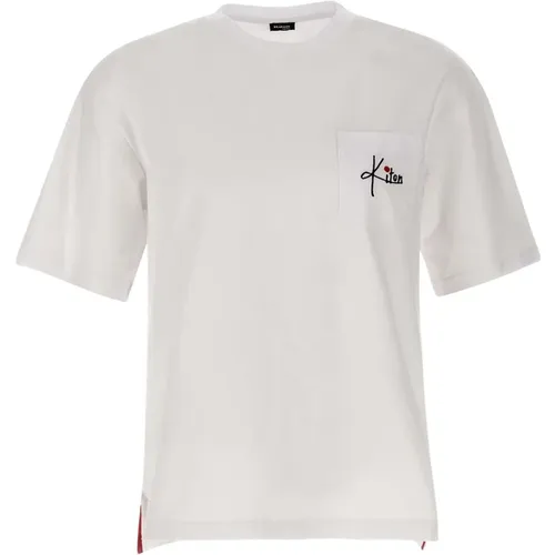 Mens Cotton T-shirt with Logo , male, Sizes: S, L, XL - Kiton - Modalova