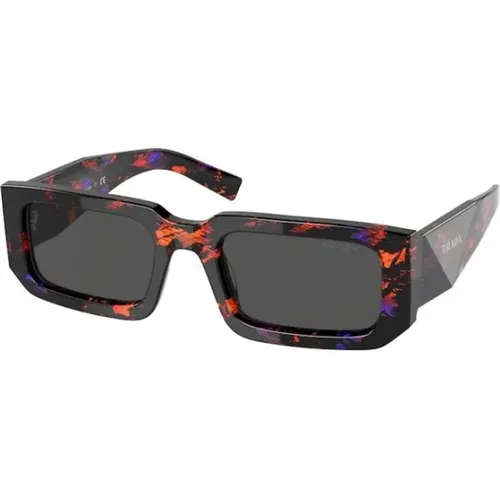 Orange Frame Stylish Sunglasses , female, Sizes: 53 MM - Prada - Modalova