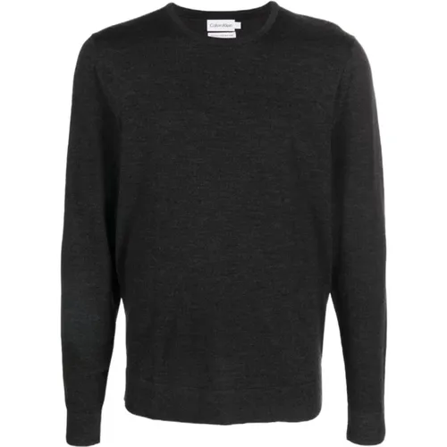 Superior Wool Crew Neck Pullover , Herren, Größe: XS - Calvin Klein - Modalova