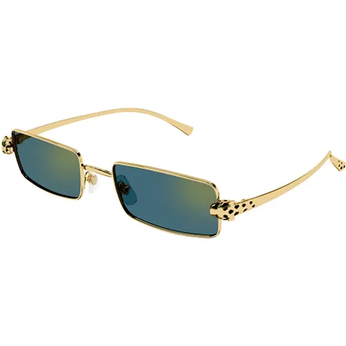 Metallic Sunglasses for Women , female, Sizes: 54 MM - Cartier - Modalova