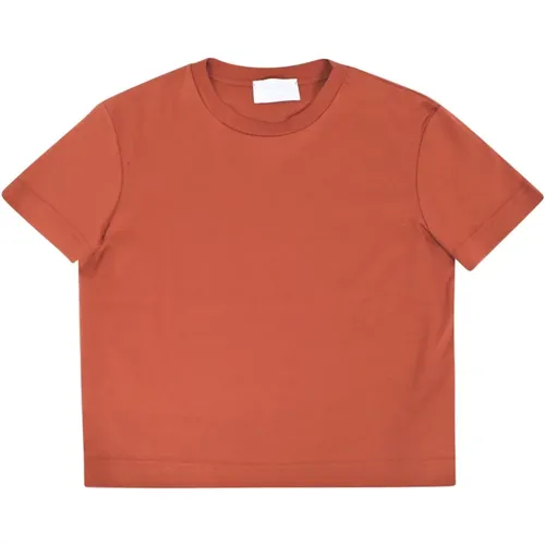 Crop T-shirt in cotton , female, Sizes: XS, M, S - Daniele Fiesoli - Modalova