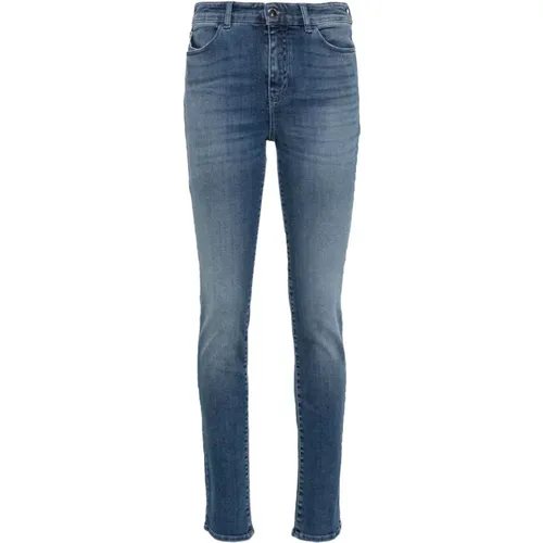 Klare Blaue Skinny Denim Jeans , Damen, Größe: W30 - Emporio Armani - Modalova