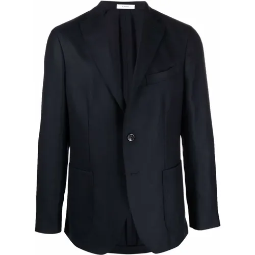 Navy Wool Suit Jacket , male, Sizes: M, L, XL, 2XL, S - Boglioli - Modalova