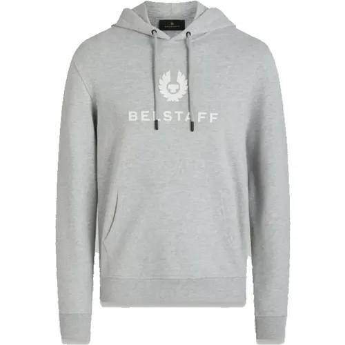 Farbblock Sweatshirt Hoodie - Alt Silber , Herren, Größe: S - Belstaff - Modalova