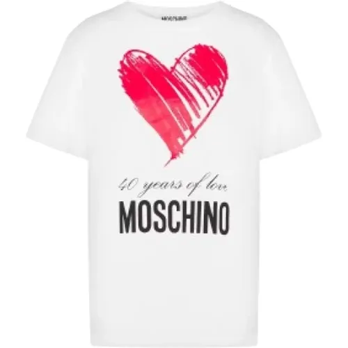 Women's Clothing T-Shirts & Polos Bianco Ss24 , female, Sizes: S, XS, M - Moschino - Modalova