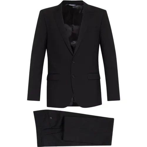 Wool Suit Peak Lapels , male, Sizes: XL, M, L, 3XL, 2XL - Dolce & Gabbana - Modalova