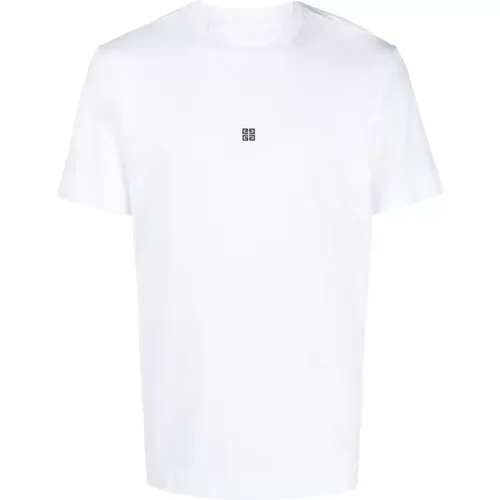 Logo Embroidered Slim Fit T-Shirt , male, Sizes: XL - Givenchy - Modalova