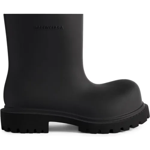 Logo-Embossed Ankle Boots , male, Sizes: 6 UK, 8 UK, 10 UK, 5 UK, 7 UK - Balenciaga - Modalova