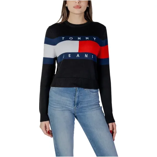 Frühling/Sommer Damen Sweatshirt 100% Regenerierte Baumwolle , Damen, Größe: M - Tommy Jeans - Modalova