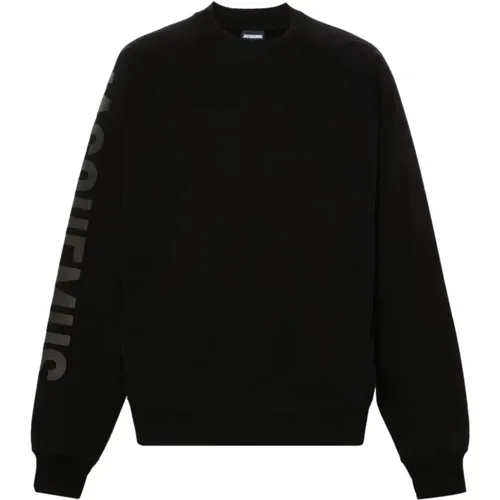 Crew Neck Sweater Flocked Logo , male, Sizes: M, XS, XL, L, S - Jacquemus - Modalova