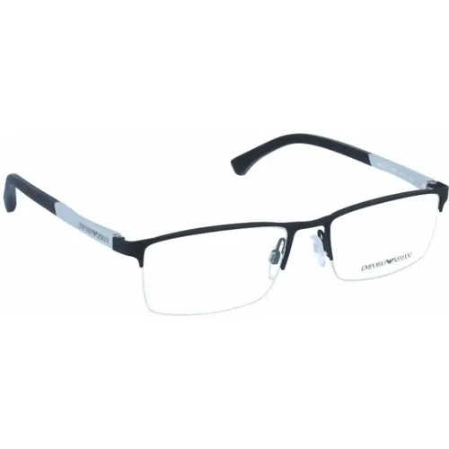 Stylish Original Prescription Glasses for Men , male, Sizes: 55 MM - Emporio Armani - Modalova