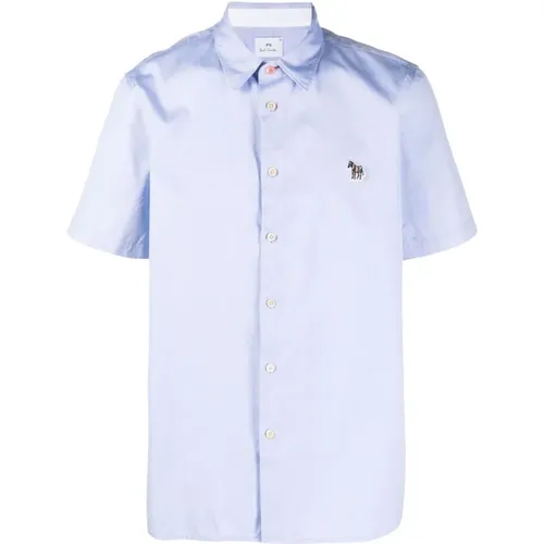 Logo-Embroidered Cotton Shirt , male, Sizes: M - PS By Paul Smith - Modalova