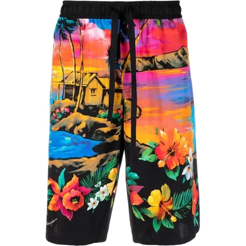 Tropical Print Bermuda Shorts , male, Sizes: L - Dolce & Gabbana - Modalova