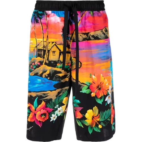 Tropical Print Bermuda Shorts , male, Sizes: S, M - Dolce & Gabbana - Modalova