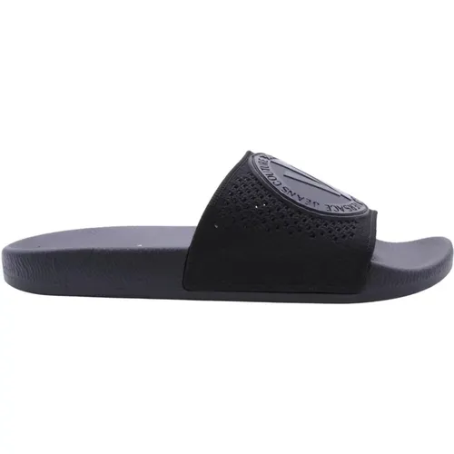 Stilvolle schwarze Slider für Männer , Herren, Größe: 39 EU - Versace Jeans Couture - Modalova
