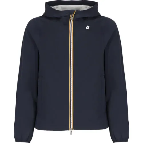 Hooded Jacket with Iconic Detail , male, Sizes: S, XL, M - K-way - Modalova