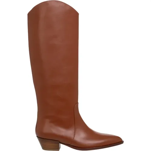 Low Heel Plain Boots , female, Sizes: 6 UK, 7 UK, 5 UK, 4 UK, 3 UK - Sergio Levantesi - Modalova