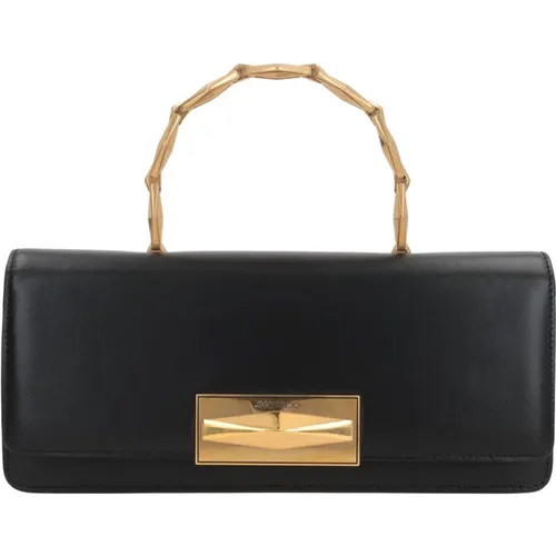 Leather Handbag with Gold Hardware , female, Sizes: ONE SIZE - Jimmy Choo - Modalova