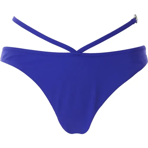 Blaue V-Taillen Bikinihose , Damen, Größe: L - Karl Lagerfeld - Modalova