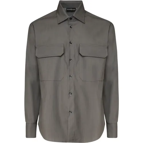 Life Shirt with Italian Collar , male, Sizes: L, 2XL, M, S - Giuliano Galiano - Modalova