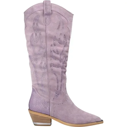 Flame Detail Cowboy Boots , female, Sizes: 8 UK, 3 UK, 7 UK, 9 UK, 6 UK, 4 UK, 5 UK - Alma en Pena - Modalova